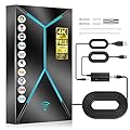 2026 Upgraded TV Antenna, 3500+ Miles Long Range Indoor Outdoor HDTV Antenna with Amplifier Signal Booster, 26FT Coaxial Cable, Supports 4K 8K 1080p Digital Reception for Smart & Older TVs