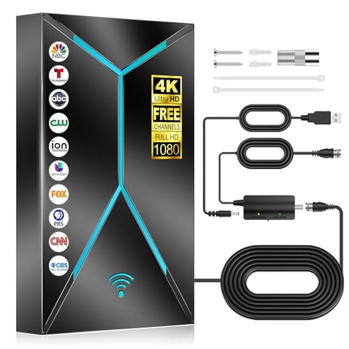 2026 Upgraded TV Antenna, 3500+ Miles Long Range Indoor Outdoor