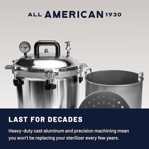 Image of All American 1930 1941X Sterilizer - 41 qt - Non-Electric Sterilizer - Suitable for Any Heat Source - Includes Rack - Made in the USA