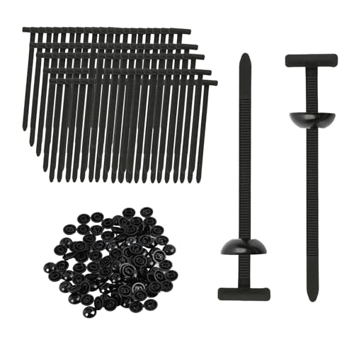 100 PCS Serre-Câbles en Nylon Autobloquants Universels, Attaches pour Fixation de Pare-Chocs, Rivets en Plastique pour Réparation Automobile, Boucle de Serrage Nylon Robuste, Montage Rapide