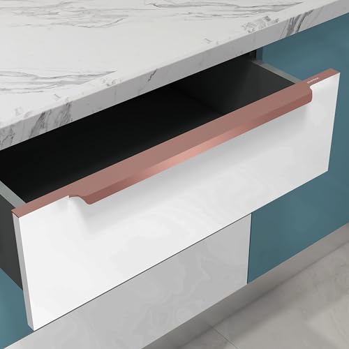 Image of Plantex Profile Handle for Kitchen Cabinet /28 Inch Aluminium Drawer Profile Handle /Wardrobe Pull Handle for Home /Office /Hotel - Pack of 1 (Rose Gold)