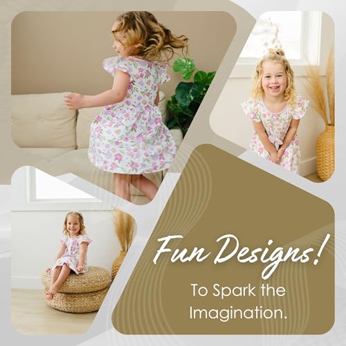 Viscose Soft Summer Spring Toddler Dress Girls Floral Dresses2