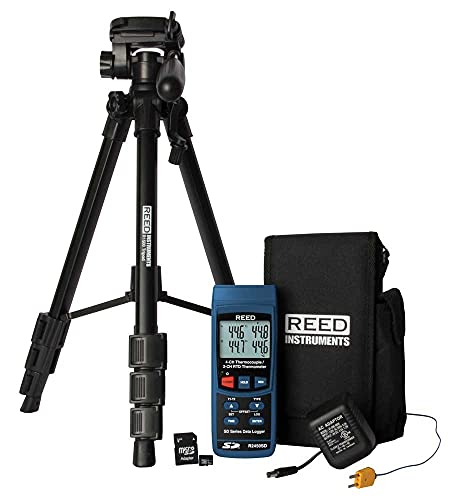 REED Instruments R2450SD-KIT2 Data Logging Thermometer with Tripod, SD Card and Power Adapter