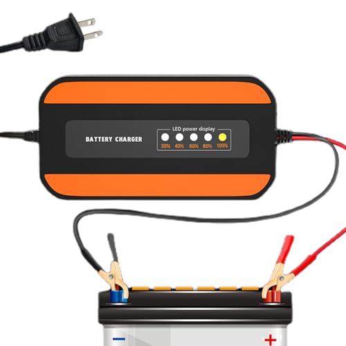 Cargador De Batería Para Coche | Cargador De Pulso De 12V Destinado Para Vehículo - Herramienta Inteligente De Carga De Baterías | Para Vehículo Coche Motocicleta Camión Segadora Quad Camping-Car SUV