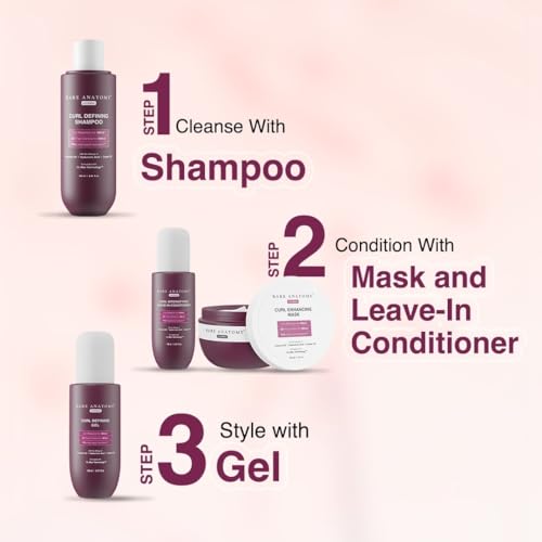 Image of Bare Anatomy Curl Defining Shampoo | Curl Retention & 2X Frizz Protection For 48 Hours | Powered By Coconut Oil, Hyaluronic Acid & Castor Oil | Sulphate & Paraben Free | Women & Men | 250 ml