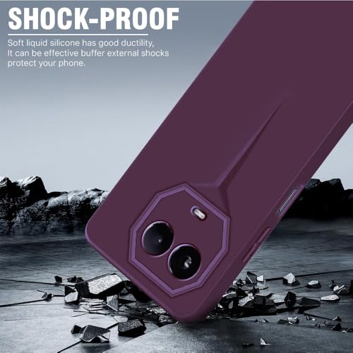 Image of WOW IMAGINE Slim Back Cover for Realme Narzo 60X 5G | Realme 11X 5G | 11X 5G | C67 5G | Blade Series Ultra Thin Case | Camera Protection | Soft Matte Silicone Flexible Mobile Case - Purple