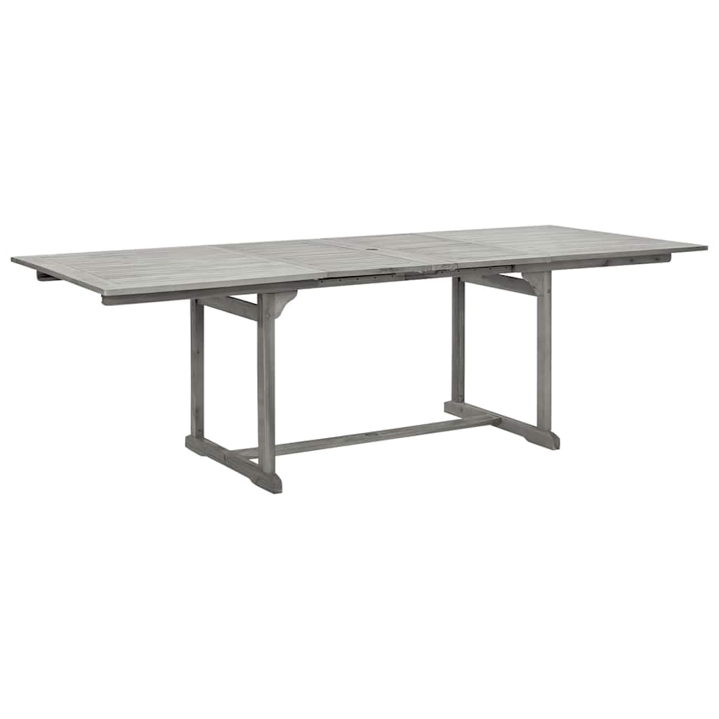 Juego De Comedor para Jardin 7 Piezas Madera Acacia Maciza | Mesa Extensible, Sillas Ajustables 5 Posiciones, Plegables, Max 110 Kg Por Asiento