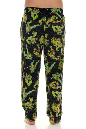 Teenage Mutant Ninja Turtles Men's All Over Print Pajama Pant, Adjustable/Elastic Waistband, Soft Silky Sleepwear4