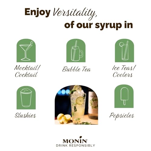 Image of Monin Mojito Mint Syrup, 23.66 fl oz / 700 ml