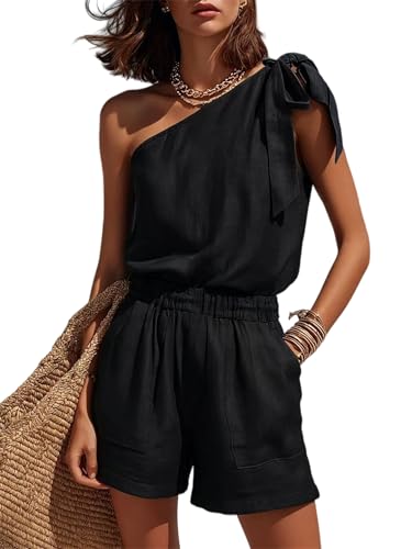 Conjunto asimétrico de mujer plisado en color liso para salir