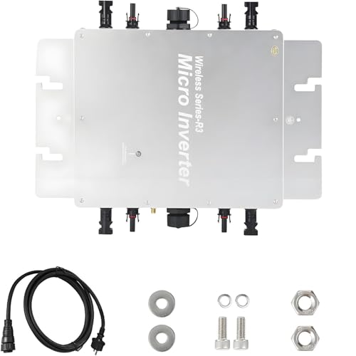 Micro-onduleur Solaire, onduleurs Auto-refroidissants et étanches, Micro-onduleurs sinusoïdaux purs en Alliage d'aluminium pour camions, Maisons et commerces. 1600W