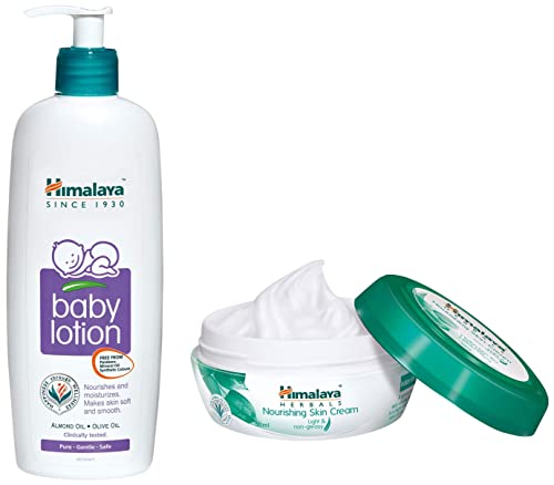Image of Himalaya Baby Body Lotion, For All Skin Types (400 ml) & Nourishing Skin Cream, 200ml