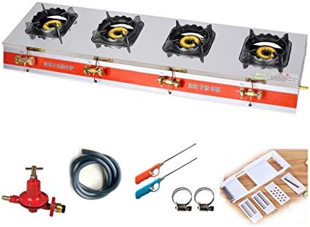 Gas Cooktop Liquefied Gas Claypot Stove/Manual Ignition At Medium Pressure Commercial Stove Gas Stove (2 burner) ()