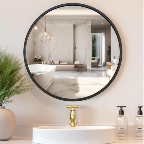 The Arts Box Round Wall Mirror I Metal Frame I Modern Design Meta...