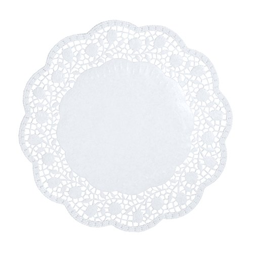 100 Blondas de pastel redondo Ø 30 cm blanco