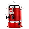 Uzman-Versand 6 Liter Teemaschine Samowar Teekanne Teeautomat Teebereiter Teespender Semaver Tee Cay Automat Teekessel Spender Teeglas Teemaschinen Elektrisch (6 Liter, Rot)