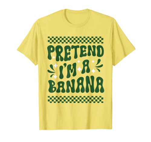 Finta che sono una banana divertente costume di Halloween Groovy retrò Maglietta