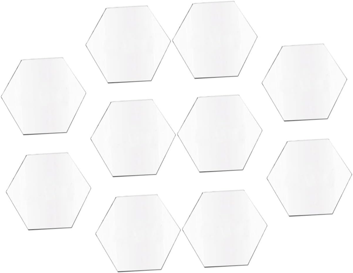Beatifufu 10pcs Transparent Acrylic Plates for Crafts Multi-Functional Clear Cards for Boy Girl Supplies for Creative Projects and Home Decor