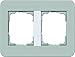 Produktbild Gira 0212412 Abdeckrahmen E3 2-Fach, grau/reinweiß