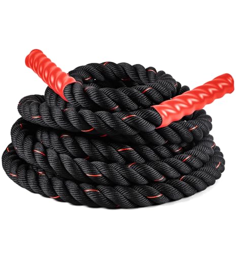 Ultrasport Battle Rope, Seillänge 12 Meter, 3,8 cm Durchmesser, hochwertiges Schlagseil für Kraftausdauer und Muskelaufbau, Schwungseil für effektives Ganzkörpertraining und Functional Training