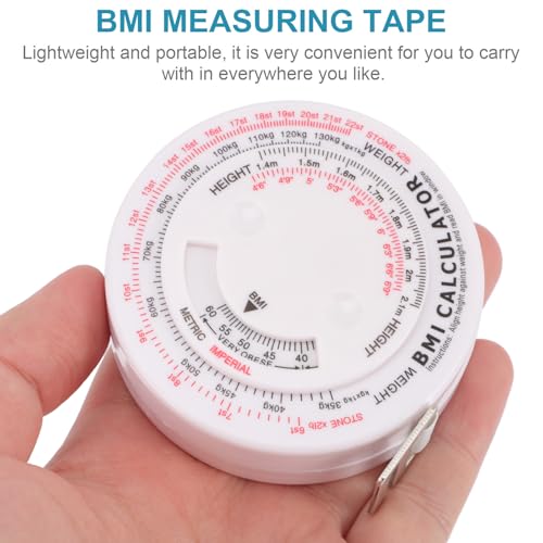 Luxshiny 2 piezas cinta métrica corporal retráctil miniatura 4