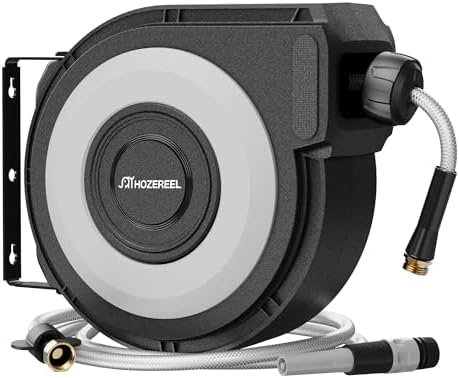 Top Picks for the Most Innovative Wall Mount Retractable Garden Hose Reel 1 HOZEREEL Wall Mount Retractable Garden Hose Reel, 50 ft, Automatic Self-Retracting, Metal Mounting Bracket, 1/2 Inch Hose Included