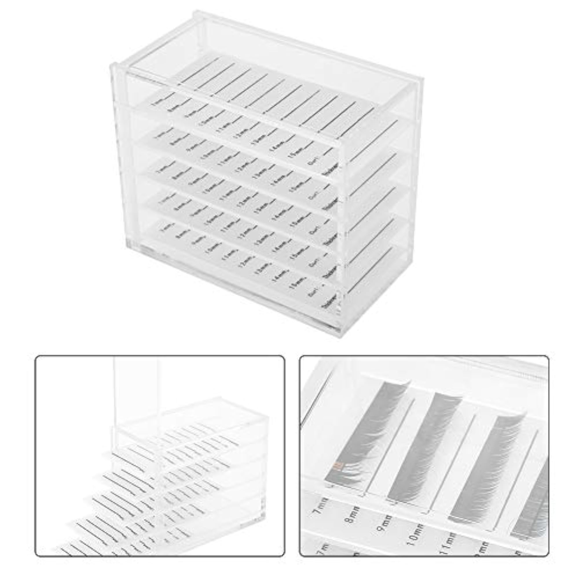 Eyelash Case Acrylic Cosmetic Storage Makeup Organizer