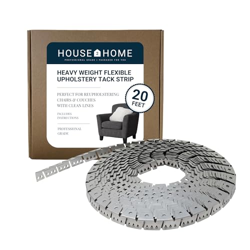 House2Home Heavy Weight Upholstery Metal Flexible Tack Strip Supplies, 20ft