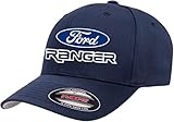 Ford Ranger Pickup Truck Classic Logo Design Flexfit 6277 Athletic Baseball Fitted Hat Cap Navy L/XL