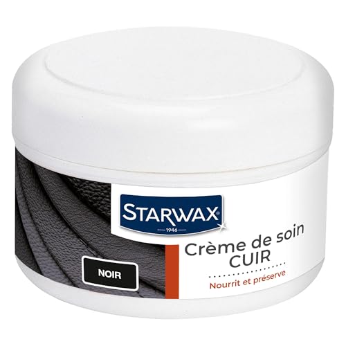 STARWAX - Crème de soin pour cuirs colorés - Entretien et préserve la souplesse et la brillance - Réhydrate - Pénètre en profondeur - Couleur Noir -...
