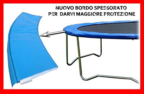 Trampolino elastico a esterno e interno per adulti e bambino, 305 cm+ 305 cm 366cm+ 430 cm con scaletta inclusa