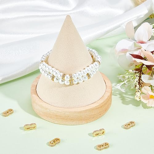 Beebeecraft 1 Box 8Pcs Spacer Beads 18K Gold Plated Brass Cubic Zirconia 2 Holes Spacer Bar Beads Link Connectors 13mm Long Beads for Jewellery Making Bracelets Necklace - Image 4
