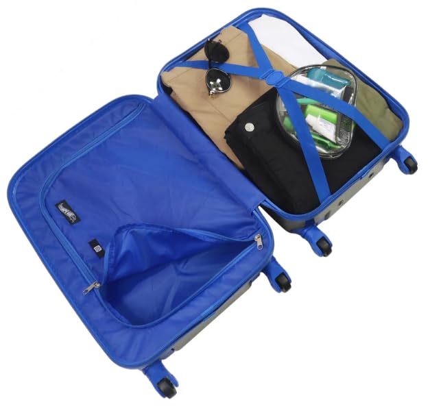 FUL Unisex Hot Wheels 20.5 Inch Carry On Rolling Luggage, Hardshell Suitcase with Spinner Wheels, Blue4