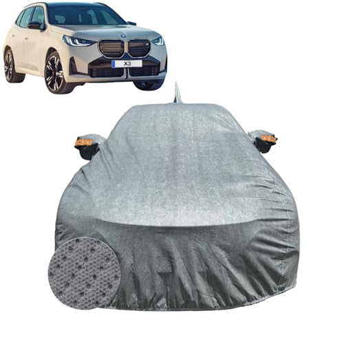 Image of Car Cover for BMW X3 (2025-2026) | 100% Waterproof Cover with Reflective Mirror Pockets | Dustproof, Scratchproof, Heatproof BMW X3 Car Cover |Soft Cotton Lining| Grey