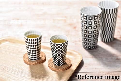 Tokyo Matcha Selection - Sake Cup with Luxury Box - 5 Design/2 Size - Mino Ware [Standard Ship by SAL: NO Tracking Number & Insurance] (Stripe/S)