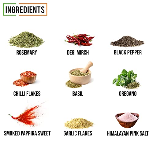 Image of Chef Urbano Oregano Seasoning Sprinkler 40g | Italian Pizza / Pasta Oregano | Imported Herb Sprinkler | All Natural Premium Spices | Glass Bottle | Vegetarian