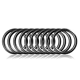 Ganzoo O - Ring aus Stahl M, 10er Set, DIY Hunde-Leine/Hunde-Halsband, nichtrostend, Ideal mit Paracord 550, geschweißt, Farbe: schwarz matt