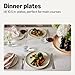 Amazon Basics Glazed Stoneware Dinner Plates, Ceramic 4-Piece Set, Microwave and Dishwasher-Safe, 10.5 in., Ivory
