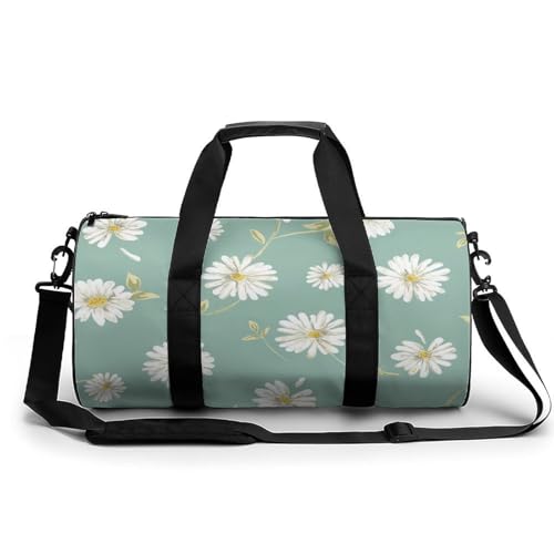 Sac de gym marguerite souple 45cm imprimé fleurs champêtres