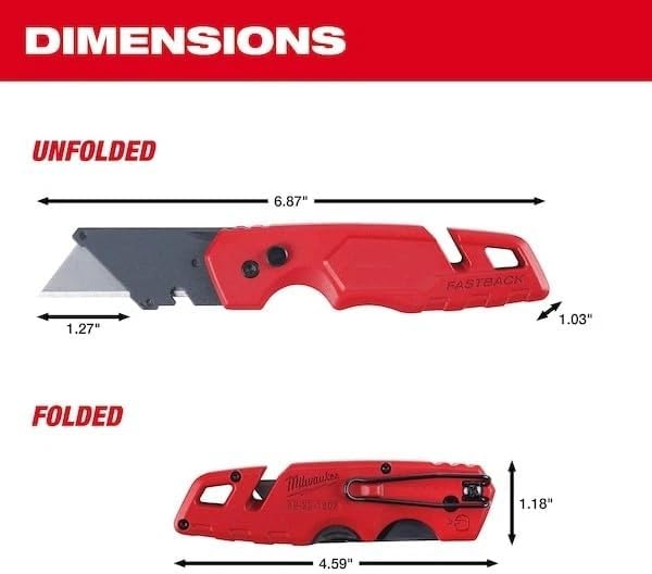 for Milwaukee Tool 48-22-1504 Fastback Folding Utility Knife With Blade Storage And