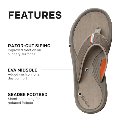 Image of Grundens Men's DECK-BOSS Sandal | Durable, Supportive, Brindle, M 10