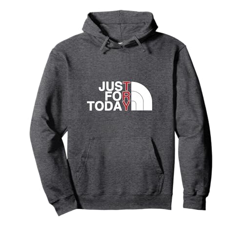 Image of TRY JUST FOR TODAY Alcoholics AA Narcotics NA Anonymous Pullover Hoodie