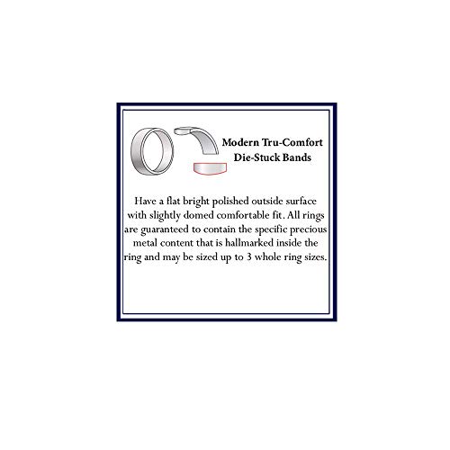 DECADENCE 10K or 14K Yellow & White Gold 4mm Polished Flat Comfort Feel Plain Wedding Band3