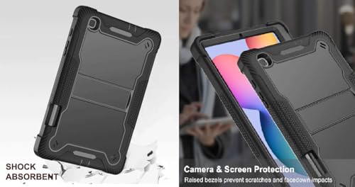 Image of WHITBULL Rugged Shockproof Heavy Duty Back Case Cover Compatible with Samsung Galaxy Tab A7 (10.4 Inch 2020 Modal) (SM-T500 / SM-T505), Black