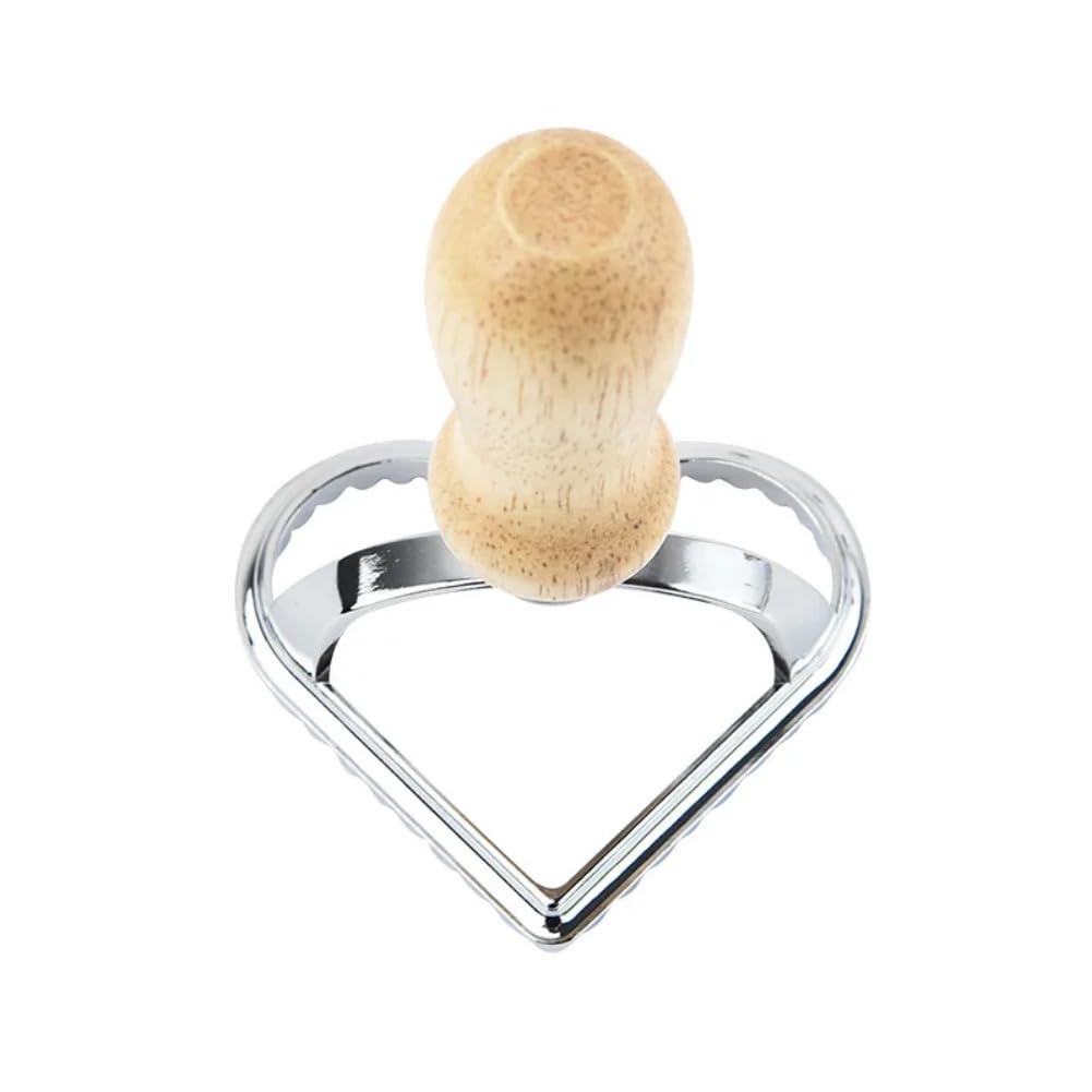 Stainless Steel Cookies Cutter Set Pasta Press Kitchen Attachment Kit Ravioli Maker Mold Tool Ravioli Stamp Set Pastry Wheel Set (Heart)