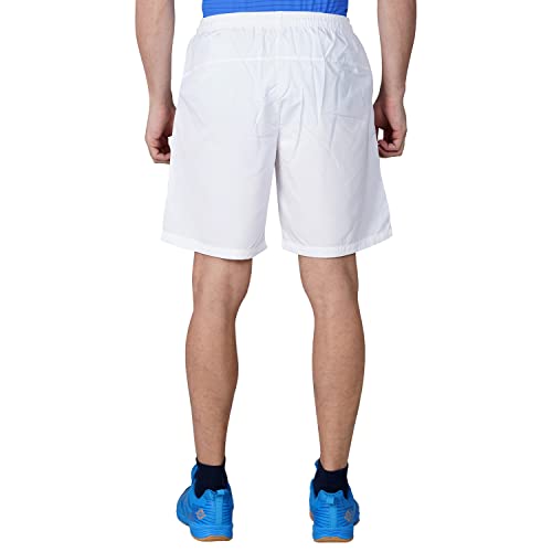 Image of Nivia Urban Peach Shorts for Men | Shorts for Gym | Sports Shorts | Running Shorts (White /Royal Blue,S)
