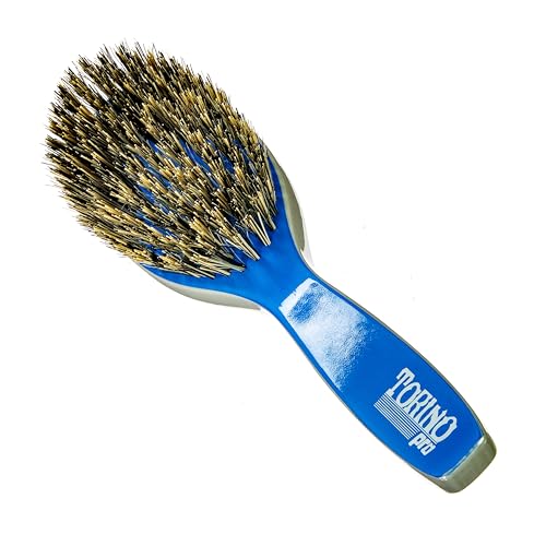 Torino Pro Wave Brush #219- Oval long handle Medium Hard bristles - Extra Long Reinforced bristles - Great for wolfing to manage your 360 Waves
