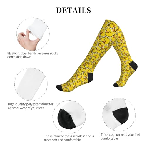 Image of MOLIAN Cute Ducks Compression Socks Women Men Circulation Best Support Stockings for Running Nursing Pregnancy