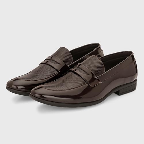 Image of Centrino Mens Formal Shoes |Slip on Design with Cushioned Insole for Comfort |Craftsmanship for All-Day Elegance (9753)