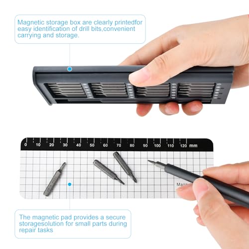 Stocking Stuffers for Men Adult Him 25-in-1 Mini Precision Screwdriver Set | Small Torx Bit Tool Set for Men,Magnetic Torque Repair Tool Kit for Electronics Macbook Watch Eyeglass Ring Doorbell - image 6